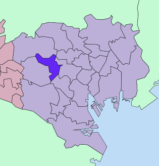 中野区の地図