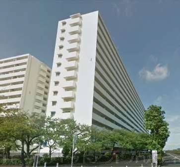 なぎさニュータウン71314｜なぎさニュータウン４号棟外観。４号棟はリバーサイドのマンションです。