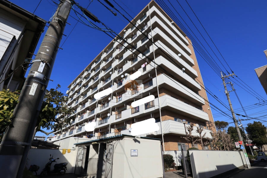 青戸第２ローヤルコーポ外観1｜青戸第２ローヤルコーポは1980年に建てられた9階建てのマンションです。