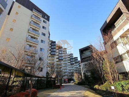 グローリオ蘆花公園の外貨ん。中庭に面して複数棟が連なる配置で、総戸数363戸の大規模レジデンスならではのスケールを感じました。低層から中層まで高さの異なる建物が整然と並び、足元には植栽が整備され、生活の動線と緑の景観が自然に一体化していました。グローリオ蘆花公園は、平成21年築、全10棟ある大規模マンションです。