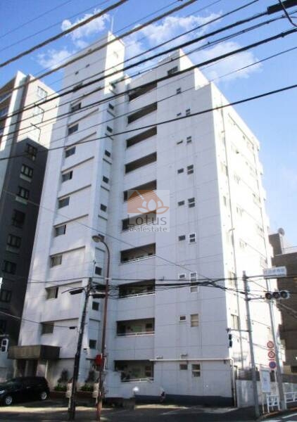 恵比寿ハイツ外観３ (1)｜恵比寿ハイツは、昭和４２年築、１０階建のマンションです。