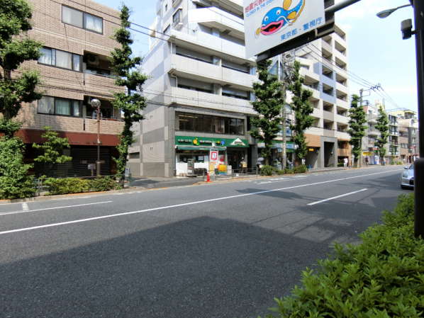 朝日目白台マンションアプローチ1｜駅からの途中には「マルエツプチ」があります。さらに直進します。