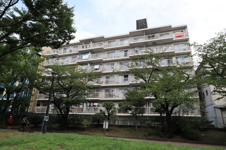 錦糸町ガーデニア外観1｜錦糸町ガーデニアは昭和57年築、7階建てのマンションです。