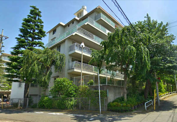 白鷺ハイム２号棟外観３｜白鷺ハイムは敷地面積約11,000㎡あり、１～４号棟が建つ大規模マンションです。周辺は緑の多い閑静な住宅地です。西武新宿線「鷺ノ宮」駅から徒歩１０分ほどです。