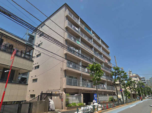 パールハイツ幡ヶ谷外観｜パールハイツ幡ヶ谷は昭和49年築、８階建てのマンションです。
