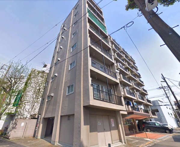 中野ハイツ外観１｜野方駅から徒歩5分圏内です。西側は環七通りです。
