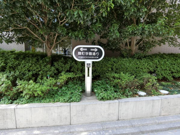 麹町学園通りがアプローチになります。