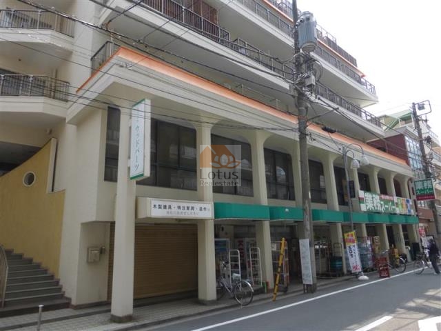マンションニュー田端1｜マンションニュー田端の建物外観。落ち着いた色合いの壁面と共用部分が写っています。