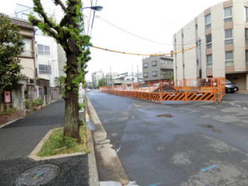 近くの前の道路の様子です。落ち着いた住宅街にあります。車通りもさほど多くありません。