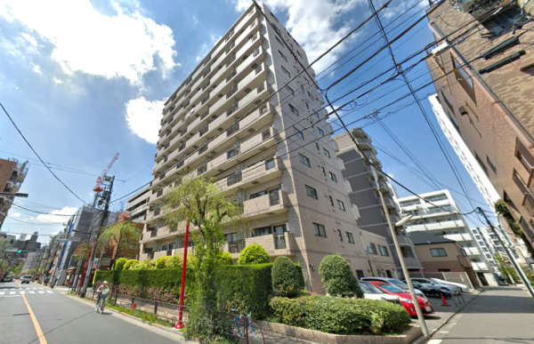 サンレイ浅草外観５｜サンレイ浅草は平成７年築の１２階建てのマンションです。つくばＥＸ「浅草」駅、日比谷線「入谷」駅、「三ノ輪」駅が徒歩圏内です。