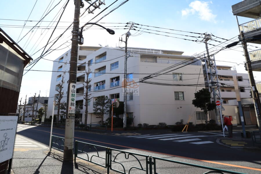 アイビハイツ柴又外観3｜角地に立地します。
