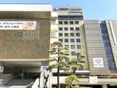 江東区役所｜「江東区役所」まで徒歩2分です。A棟側にあります。