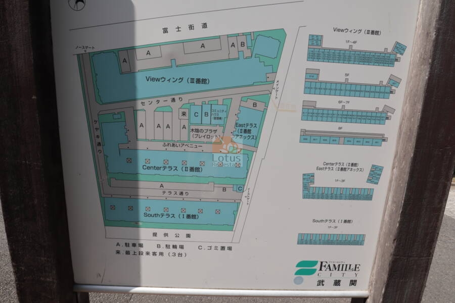 ファミールシティ武蔵関敷地配置図