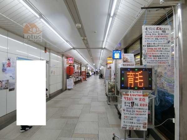 中葛西スカイハイツアプローチ4｜このように飲食を中心に多数の店があります。チェーン系も地元系もいろいろです。