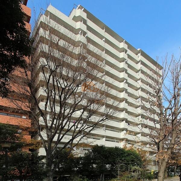 初台パークサイドハイツ外観２｜初台パークサイドハイツは、玉川上水旧水路緑道に面しています。