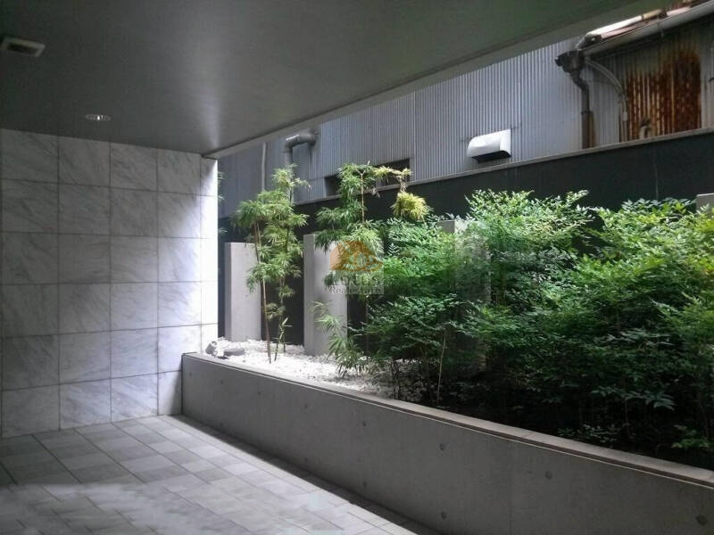 レックス目白プライムシティ共用部１｜エントランスアプローチには植栽が施されています。