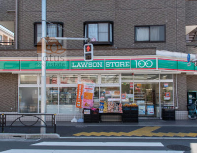 ローソンストア100 葛飾東堀切二丁目店｜「ローソンストア100 葛飾東堀切二丁目店」まで徒歩5分です。野菜もお肉もあります。
