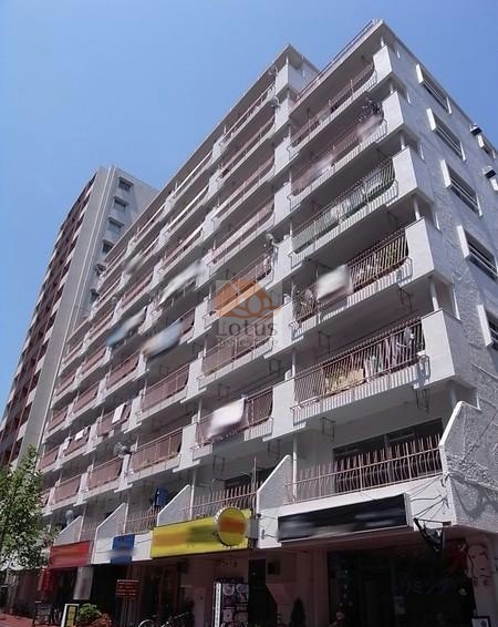 たつみ橋マンション外観 (3)｜蔵前橋通りに面しているので音は少し気になりますが、新小岩駅徒歩５分の立地は魅力的です。新小岩駅北口をでると飲食店・ドラッグストア・スーパー・コンビニなどあり明るいので夜遅くの帰宅も安心です。