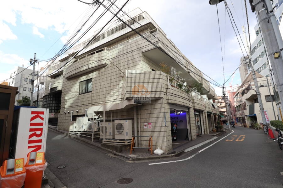 ベルパークシティ西新宿外観1｜ベルパークシティ西新宿は５階建てのマンションです。新宿中央公園にほど近い住宅地にあります。周辺はオフィスビル、マンションが立ち並び大通りから一歩入った静かな環境です。