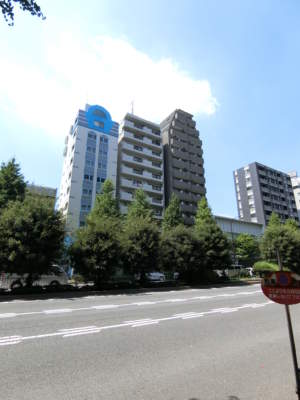 パラスト白山　外観・共用部5｜パラスト白山は白山通り沿いにあります。写真は休日の写真です。休日夜間は、いくらか車通りも少なくなる印象です。都心エリアですので日中は多くなります。