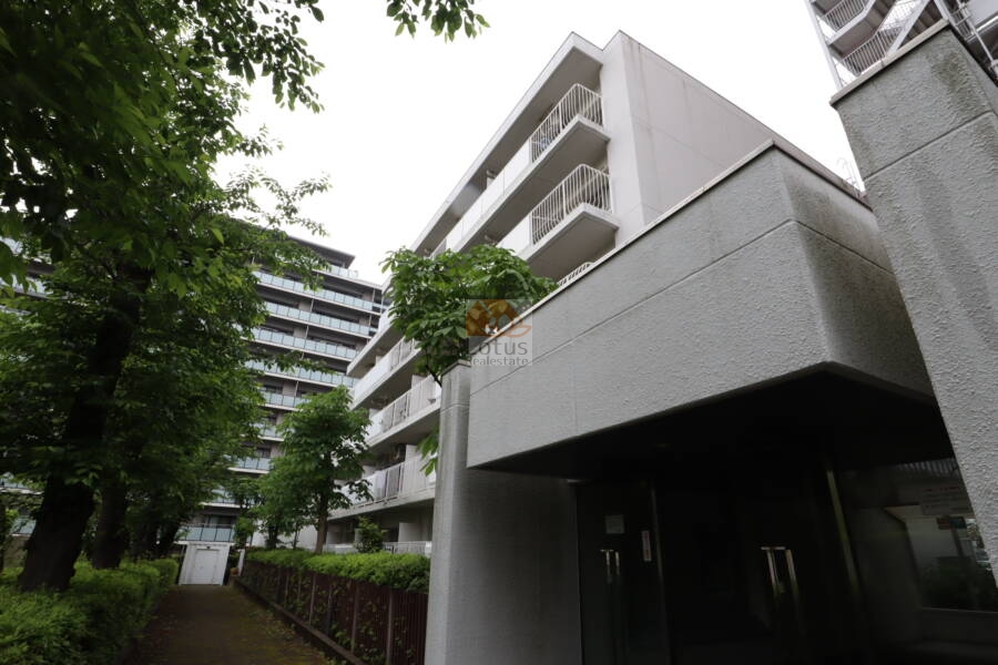 ファミリータウン東陽Ｊ棟外観1｜Ｊ棟は２番館の中で図書館側に向いた西向きの棟です。