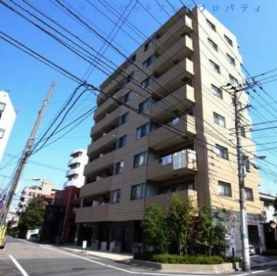 エムブランド東日暮里外観｜エムブランド東日暮里は平成１９年築の８階建てのマンションです。「三ノ輪」駅から徒歩５分の静かな住宅地にあります。