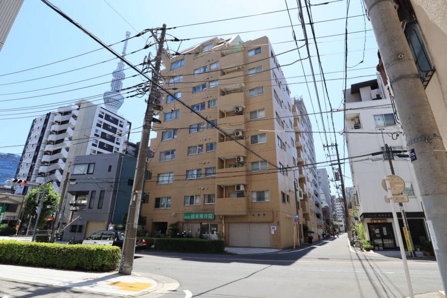 ライオンズマンション隅田公園外観1｜ライオンズマンション隅田公園は昭和５８年築、１０階建てのマンションです。