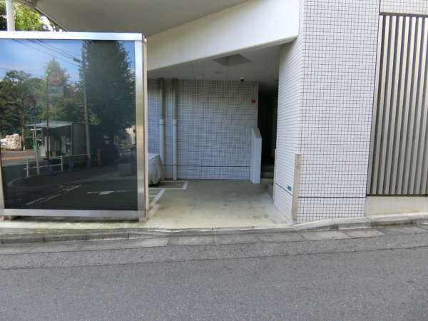 ザパークハウス新宿柏木外観共用部4｜通りから一本入った路地側から見たの様子。