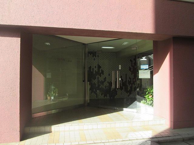 ニュー高円寺コーポラスエントランス１｜エントランスはフレームでガチッと囲まれた感じが良いですね。