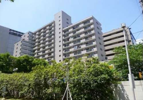 越前堀永谷マンション外観｜越前堀永谷マンションは１４階建てのマンションです。すぐ近くに隅田川が流れる静かな住環境が魅力です。