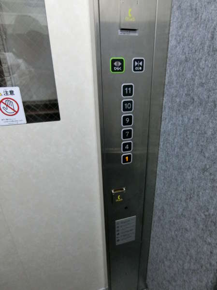 菊川パークホームズ外観・共用部16｜菊川パークホームズではスキップフロアになっていて、１、４、７、９、１０、１１階が停止階です。