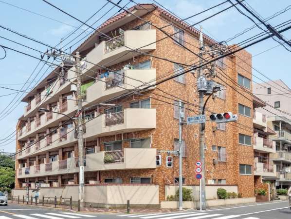ゴールドハイツ豊玉外観2｜ゴールドハイツ豊玉は５階建てのマンションです。エレベーターはありません。「練馬」駅から徒歩９分、「桜台」駅から徒歩１０分です。近くにコンビニ、ホームセンター、スーパーなどあり便利です。