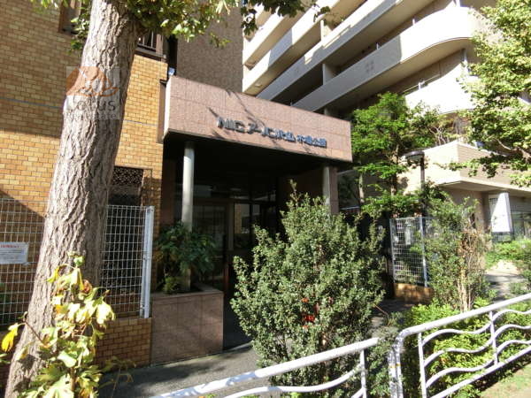 ＮＩＣアーバンハイム木場公園外観共用部2｜エントランスは通りに面していますので見通しは良いです。飛び出しに注意しましょう。