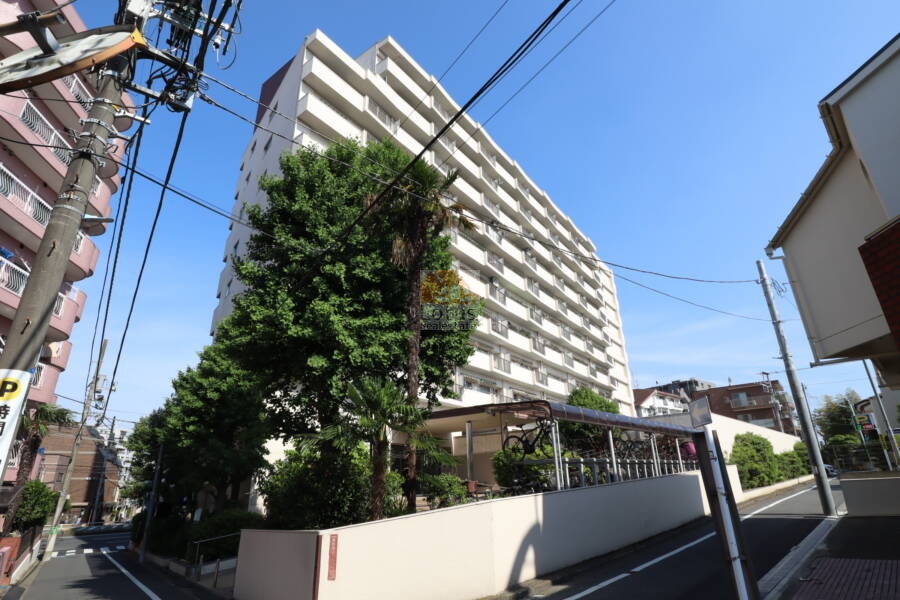 オーク荻窪マンション外観1｜オーク荻窪マンションの東側は環八通りですが、西側は第一種低層住居専用地域の住宅街が広がる閑静な住居エリアです。