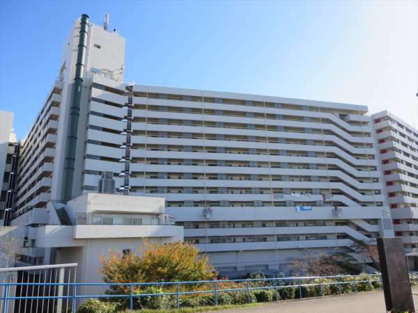 東白鬚第二マンション１０号棟外観１｜東白髭第２マンションは、昭和５７年築、１３階建てマンションです。