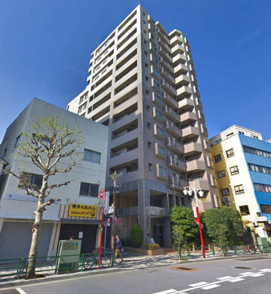 ルイシャトレ早稲田外観１｜早稲田通り沿いにあり、「高田馬場」駅まで徒歩１１分です。