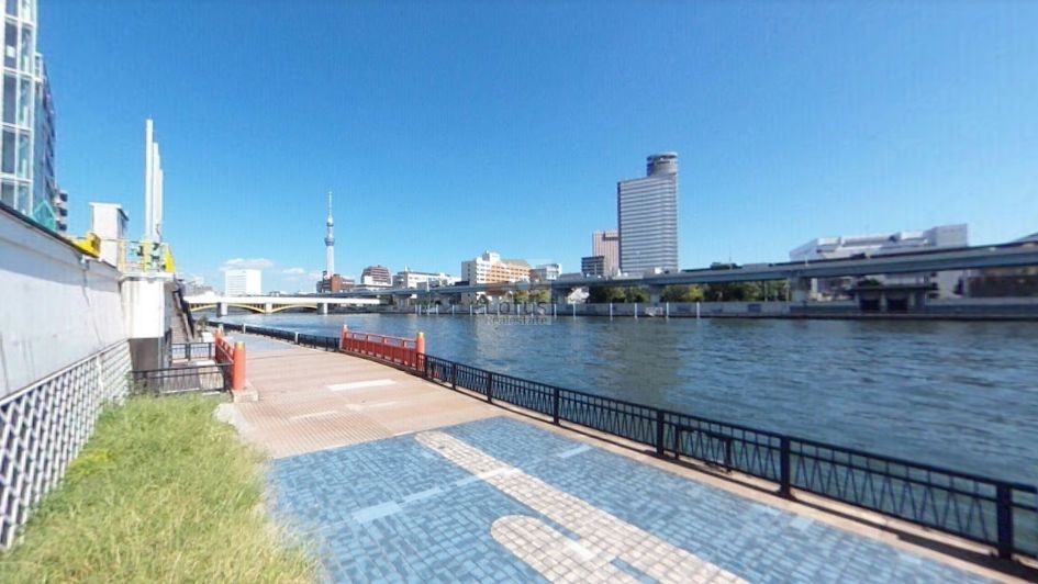 隅田川テラス蔵前1丁目付近｜徒歩1分に「隅田川テラス」があります。