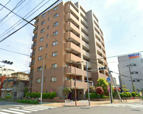 プリムローズ浅草桜橋外観４｜プリムローズ浅草桜橋は平成１５年築、１０階建てのマンションです。