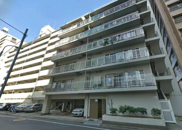 パシフィック浜町外観４｜エントランスは隅田川の反対方向にあります。静かな住環境です。