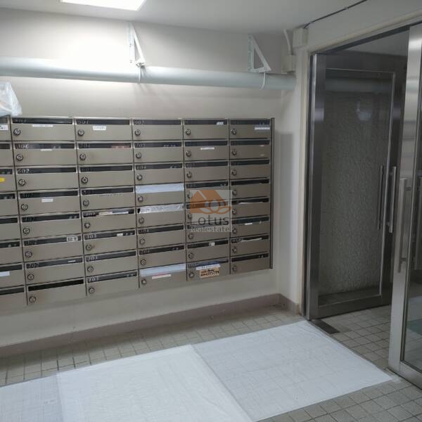 パラスト西原共用部1｜エントランスは古いなりに整然とされていると感じました。郵便受けが新たに設置されていました。