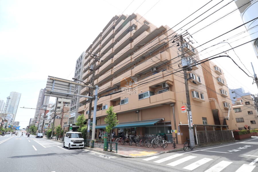 菊川サニーハイツ外観1｜菊川サニーハイツは昭和57年築、10階建てのマンションです。