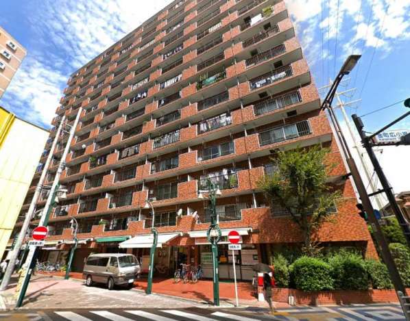 ルックハイツ金町外観１｜ルックハイツ金町は１４階建ての大規模マンションです。