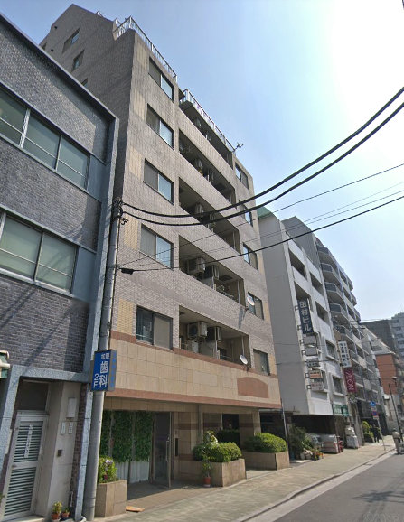 浅草橋アムフラットⅡ外観３｜浅草橋アムフラットⅡは平成１４年築の９階建てマンションです。浅草橋駅から徒歩4分、小学校がすぐ近くあります。
