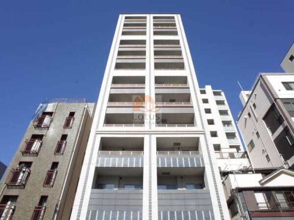 ライオンズ築地リバーノート外観2｜ライオンズ築地リバーノートは平成２１年築、12階建てのマンションです。