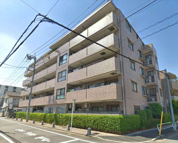 ライオンズマンション浮間公園第５外観１｜ライオンズマンション浮間公園第５は平成１０年築、５階建てマンションです。浮間舟渡駅から徒歩７分の住宅地になります。