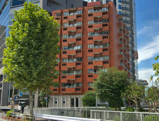 乃木坂リリエンハイム外観２｜乃木坂リリエンハイムは8階建てのマンションです。乃木坂駅から徒歩1分です。