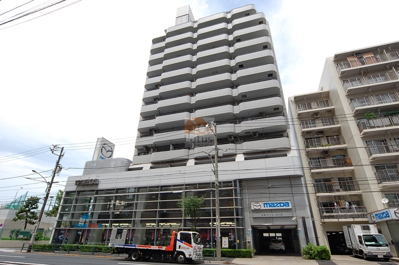 ライオンズマンション門前仲町第６1｜ライオンズマンション門前仲町第６は平成４年築、１４階建てのマンションです。南側は葛西橋通りに面しています。１階にマツダ自動車のショールームがはいっています。門前仲町まで徒歩１０分圏内です。
