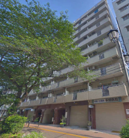 第５桜台ファミリーマンション外観１｜第５桜台ファミリーマンションは10階建てのマンションです。千川通り沿いにあります。