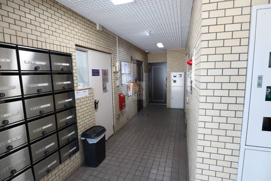 ライオンズマンション荻窪第５共用部1｜エントランスはこじんまりとしています。