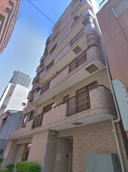 ドムール水天宮前外観１｜ドムール水天宮前は平成11年築の7階建てマンションです。水天宮の裏手、住宅街の中にあります。